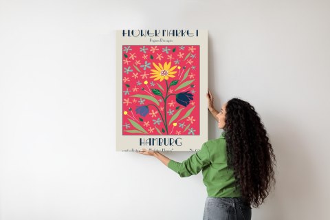 Plakat Targ Kwiatowy Hamburg