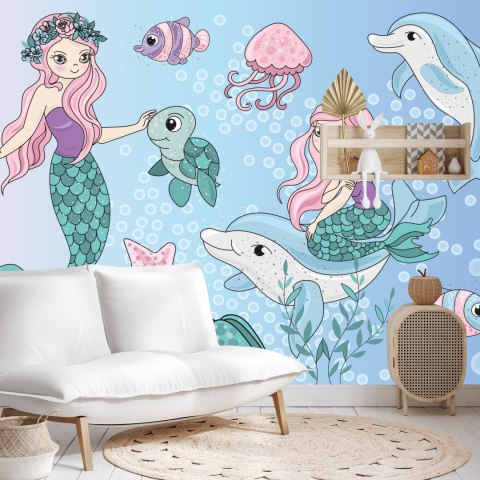Fototapeta Syrenki Z Zwierzątkami Morskimi