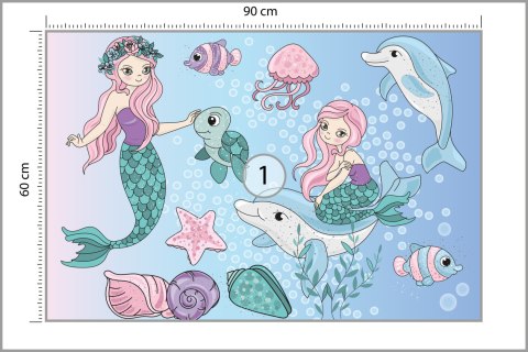 Fototapeta Syrenki Z Zwierzątkami Morskimi