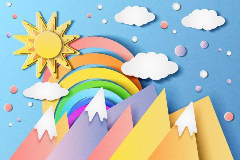 Fototapeta Dla Dzieci - Kolorowy Krajobraz