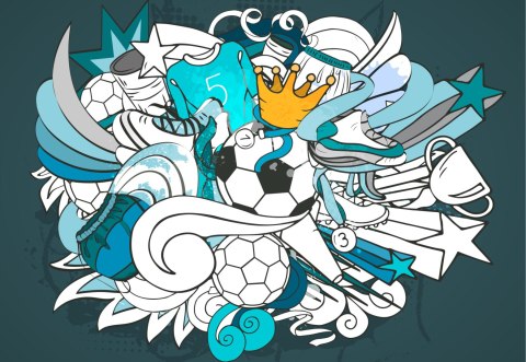 Fototapeta Piłka Nożna Graffiti