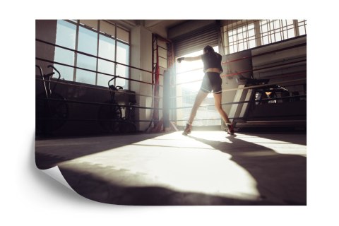 Fototapeta Trenująca Bokserka