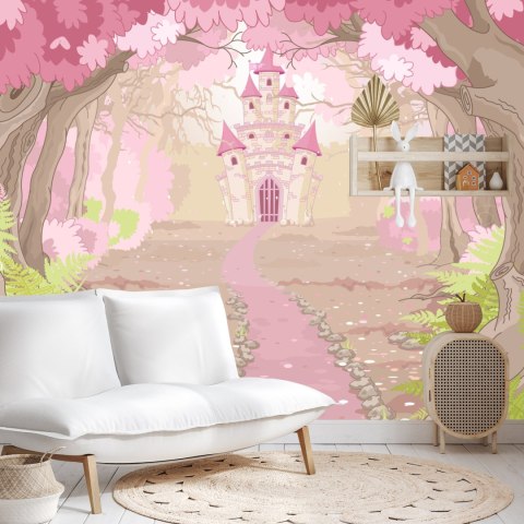 Fototapeta Zamek W Różowym Lesie