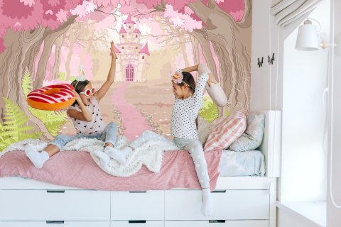 Fototapeta Zamek W Różowym Lesie