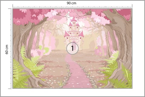 Fototapeta Zamek W Różowym Lesie