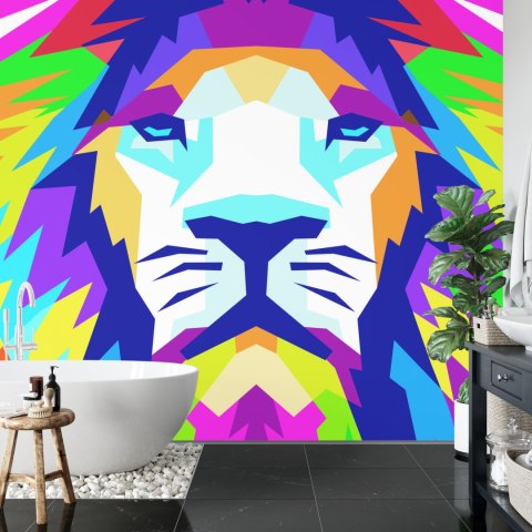 Fototapeta Geometryczny Lew