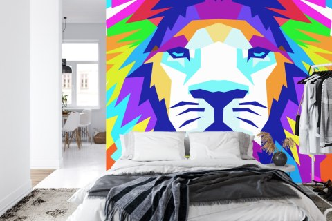 Fototapeta Geometryczny Lew