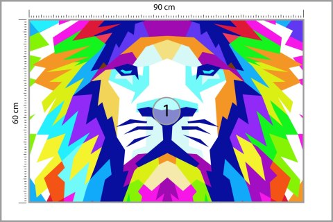 Fototapeta Geometryczny Lew