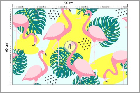 Fototapeta Liście I Flamingi