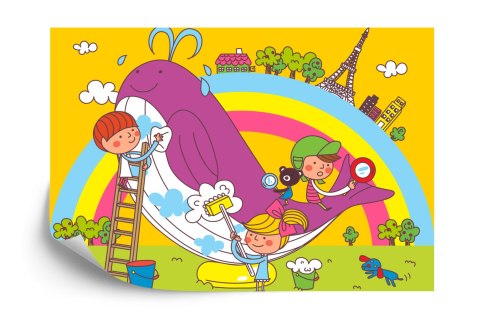 Fototapeta Dla Dzieci - Dzieci I Wieloryb