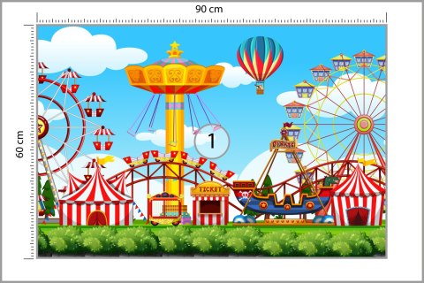 Fototapeta Dla Dzieci - Wesołe Miasteczko 60X90