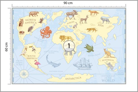 Fototapeta Dziecięca Mapa Vintage