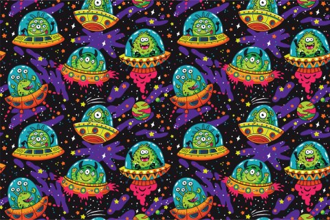 Fototapeta Kolorowe Zwariowane Ufo