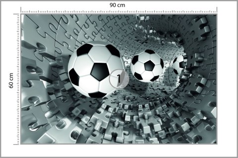 Fototapeta Piłka Nożna Puzzle 3D
