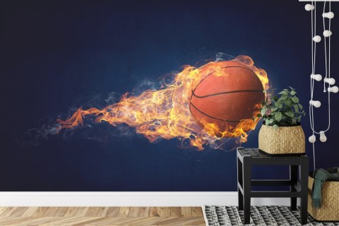 Fototapeta Płonąca Piłka Koszykowa