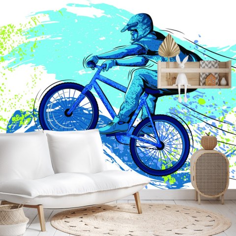 Fototapeta Rowerzysta W Stylu Graffiti