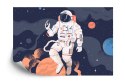 Fototapeta Astronauta W Kosmosie I Planety