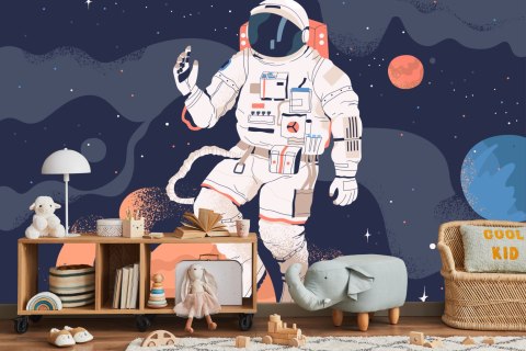 Fototapeta Astronauta W Kosmosie I Planety