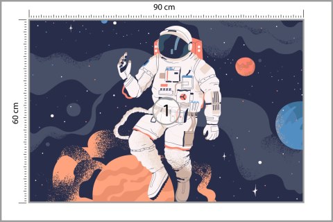 Fototapeta Astronauta W Kosmosie I Planety