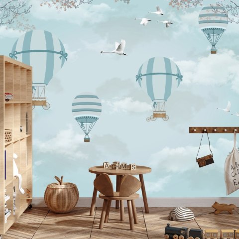 Fototapeta Balony I Samoloty Retro