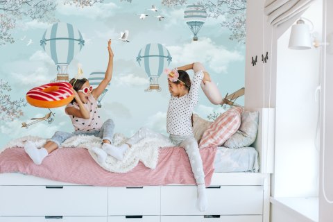 Fototapeta Balony I Samoloty Retro