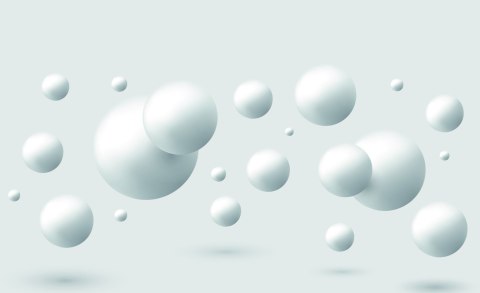 Fototapeta Białe Duże I Małe Kule