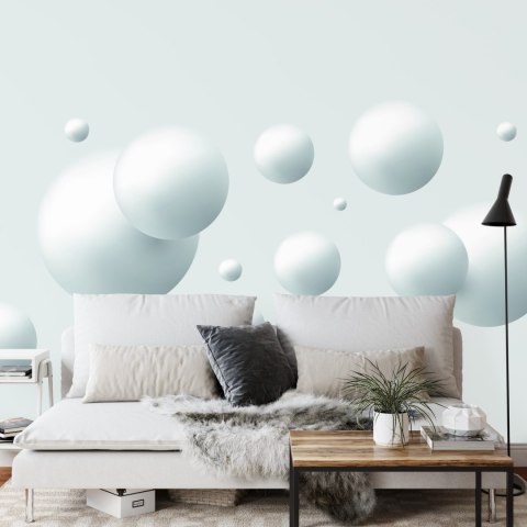 Fototapeta Białe Duże I Małe Kule