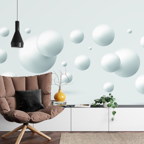 Fototapeta Białe Duże I Małe Kule