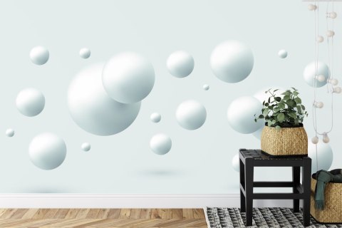 Fototapeta Białe Duże I Małe Kule