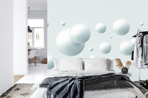 Fototapeta Białe Duże I Małe Kule