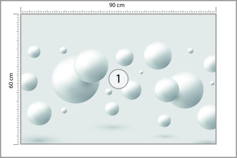 Fototapeta Białe Duże I Małe Kule