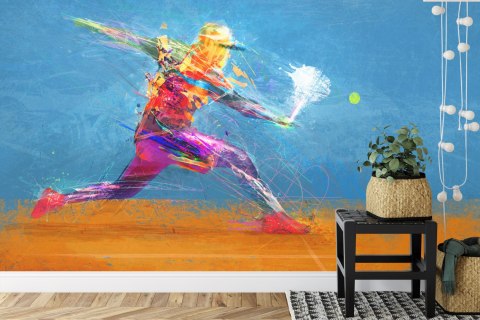 Fototapeta Malowany Abstrakcyjny Tenisista