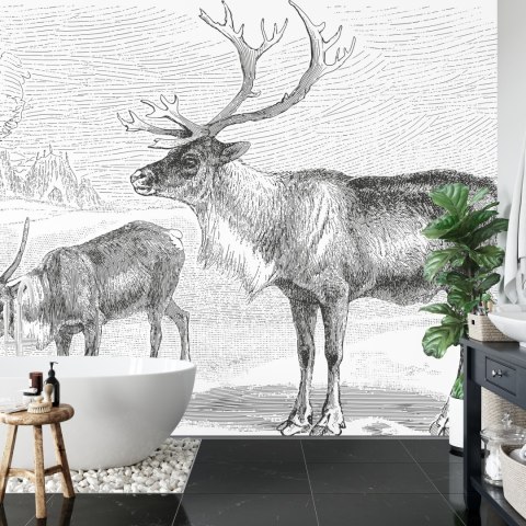 Fototapeta Jeleń Vintage