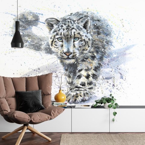 Fototapeta Lampart Śnieżny