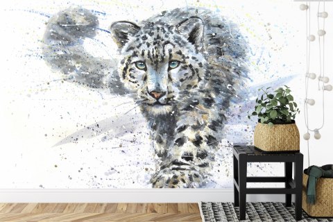 Fototapeta Lampart Śnieżny