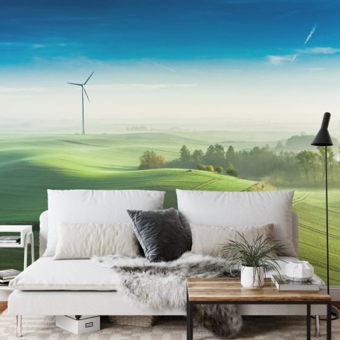 Fototapeta Widok Z Lotu Ptaka Na Zielone Pola 3D