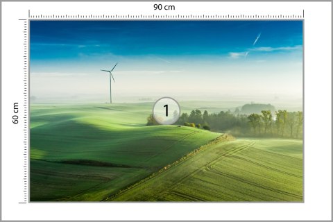 Fototapeta Widok Z Lotu Ptaka Na Zielone Pola 3D