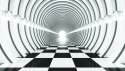 Fototapeta 3D Tunel - Czarno-Biała