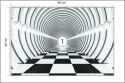 Fototapeta 3D Tunel - Czarno-Biała
