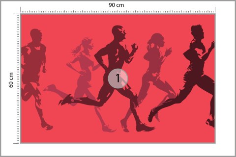 Fototapeta Abstrakcyjni Sportowcy Podczas Biegu