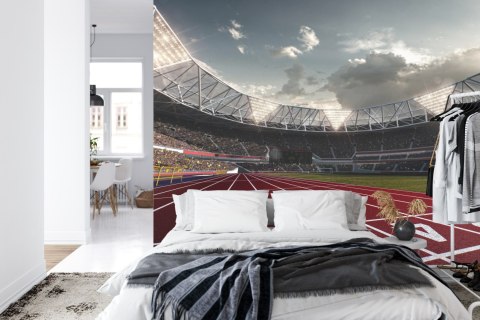Fototapeta Miejsca Startowe Do Biegu Na Stadionie