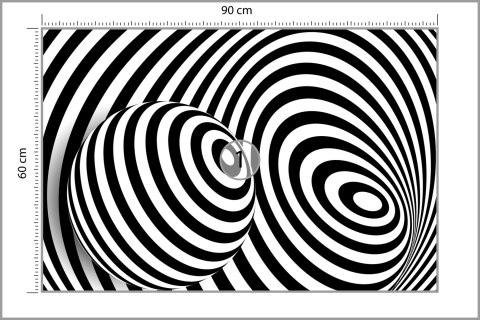 Fototapeta Kula 3D Czarno-Biała