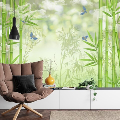 Fototapeta Bambusowy Las I Ptaki