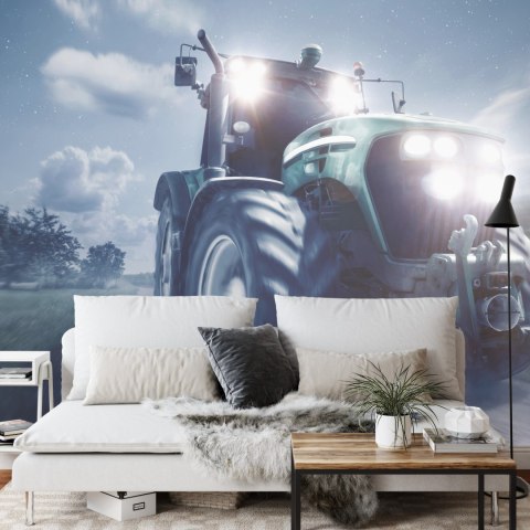 Fototapeta Pędzący Traktor Nocą