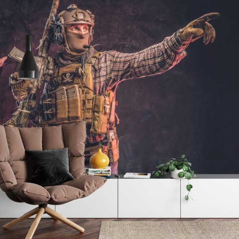 Fototapeta Żołnierz W Kamuflażu