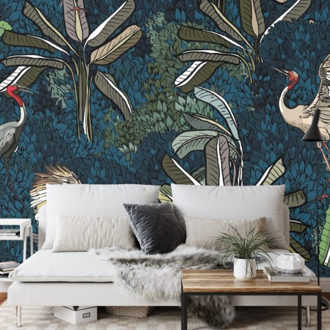 Fototapeta Żurawie Pośród Liści