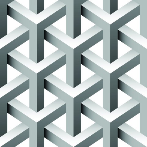 Tapeta Geometryczna, Efekt 3D, Z Głębią, Do Salonu