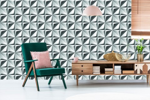 Tapeta Optyczna 3D, Figury Geometryczne, Do Salonu