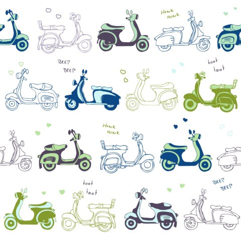 Tapeta Skutery Retro