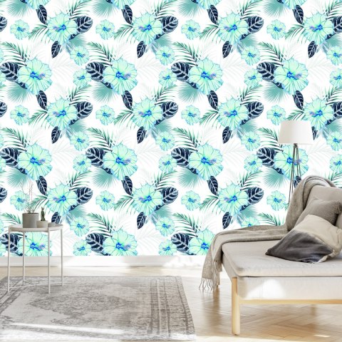 Tapeta Kwiaty Hibiskusa I Liście